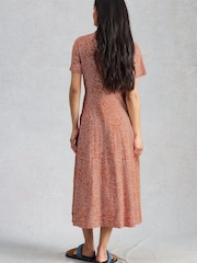 White Stuff Red Rua Jersey Shirt Dress - Image 3 of 6