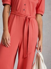 White Stuff Pink Isabella Jersey Jumpsuit - Image 4 of 6