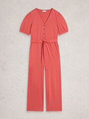 White Stuff Pink Isabella Jersey Jumpsuit - Image 5 of 6