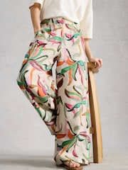 White Stuff Sasha Wide Leg Linen Trousers - 圖片 2/6