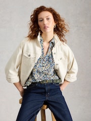 White Stuff Navy Annie Jersey Shirt - Image 1 of 6