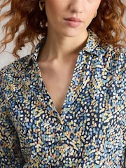 White Stuff Navy Annie Jersey Shirt - Image 4 of 6