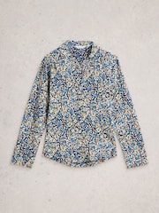 White Stuff Navy Annie Jersey Shirt - Image 5 of 6