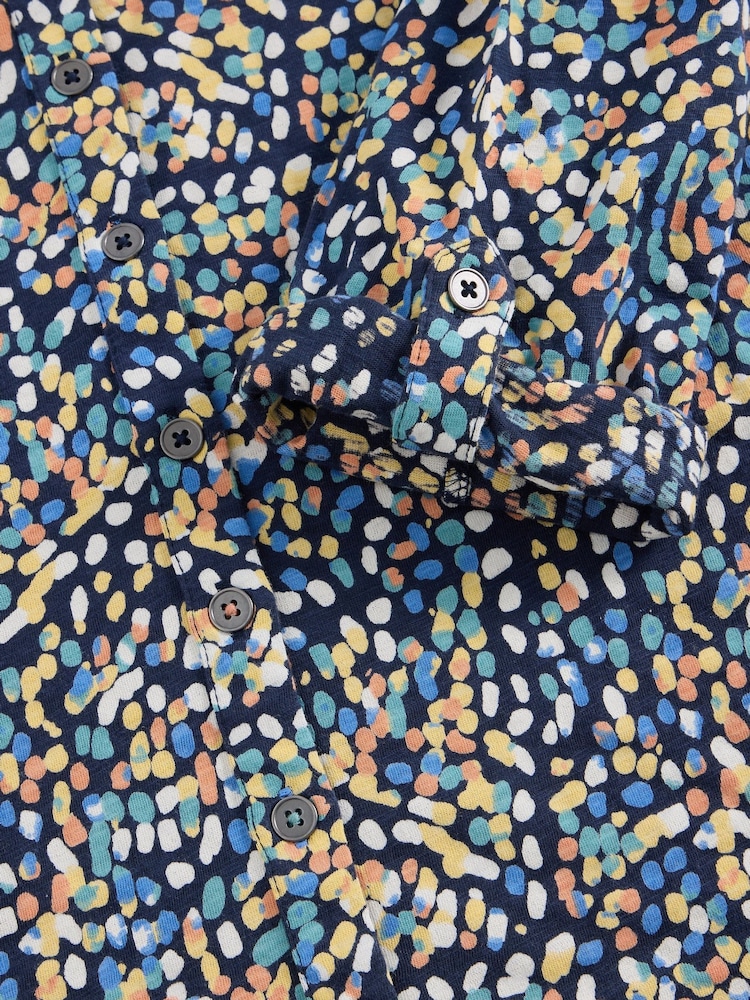 White Stuff Navy Annie Jersey Shirt - Image 6 of 6