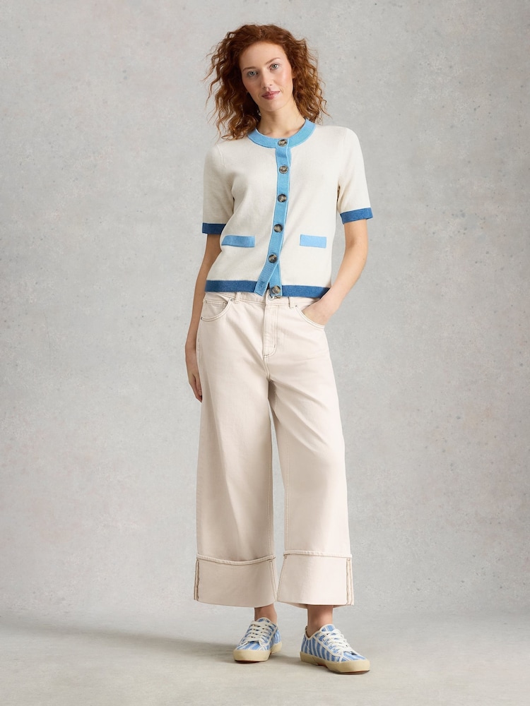 White Stuff Natural Bailey Straight Turn Up Jeans - Image 1 of 6