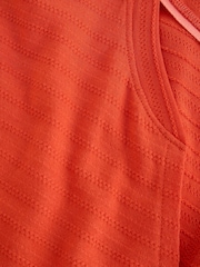 White Stuff Red Nelly Notch Texture T-Shirt - Image 6 of 6