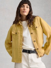 White Stuff Yellow Camille Linen Jacket - Image 1 of 6