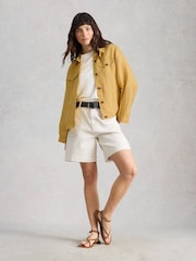 White Stuff Yellow Camille Linen Jacket - Image 3 of 6