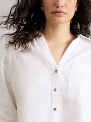 White Stuff White Sadie Linen Boyfriend Shirt - Image 4 of 6