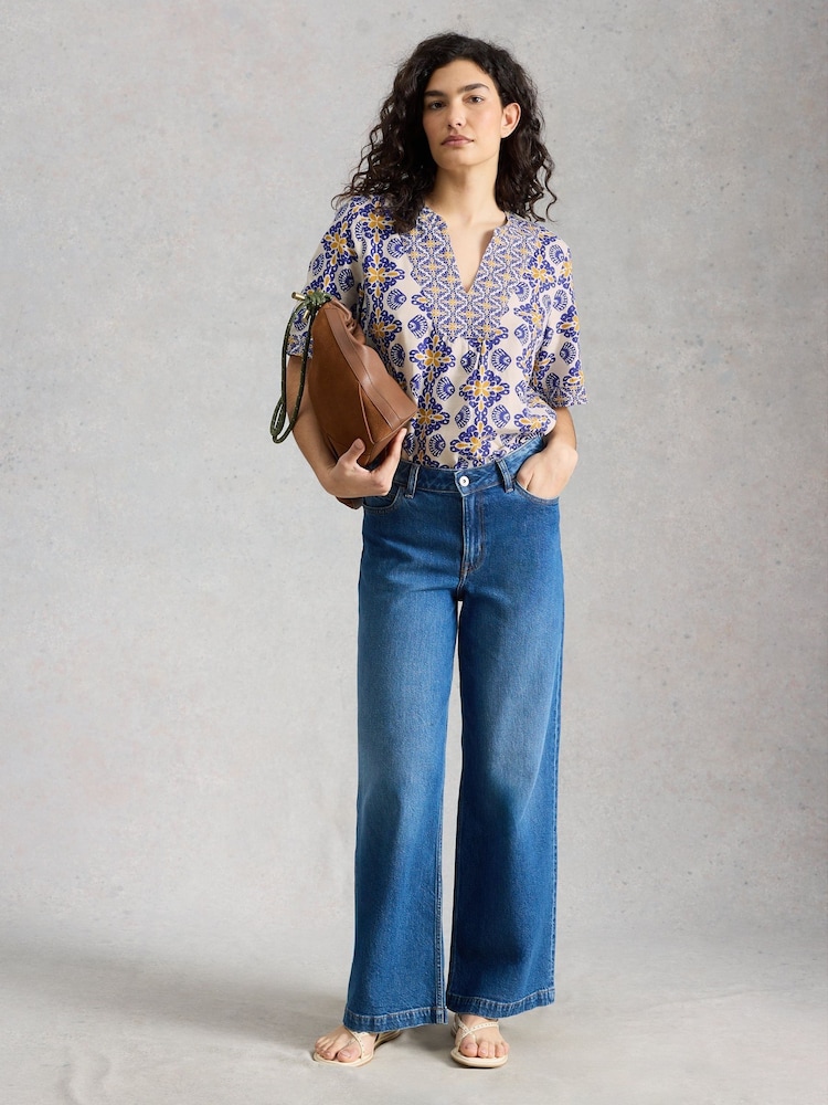 White Stuff Ash Lin Blend Topp - Bilde 2 av 6