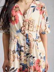 White Stuff White Kate Button Through Midi Dress - Image 2 of 6