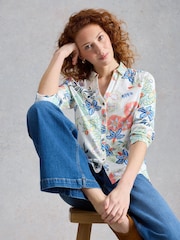 White Stuff White Annie Jersey Shirt - Image 1 of 6