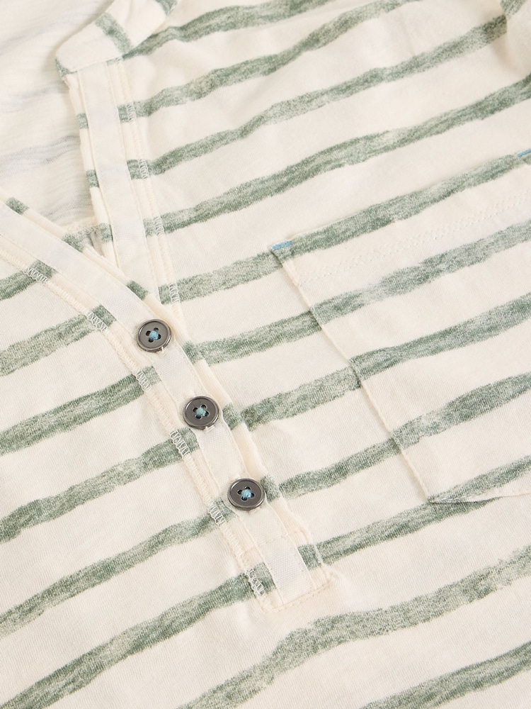 White Stuff Green Stripe Cecily Sleeveless T-Shirt - Image 6 of 6 White Stuff Green Stripe Cecily Sleeveless T-Shirt - Image 6 of 6