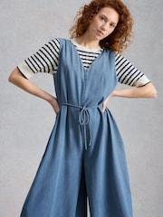 White Stuff Blue Poppy Palazzo Jumpsuit - Image 3 of 6