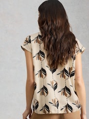 Hvit - White Stuff Nicole topp i lin-blend - Bilde 2 av 6