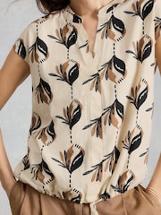 Hvit - White Stuff Nicole topp i lin-blend - Bilde 3 av 6