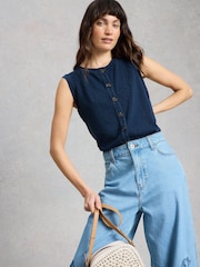 White Stuff Blue Simone Tank - Image 1 of 6