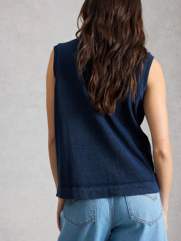 White Stuff Blue Simone Tank - Image 2 of 6
