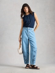 White Stuff Blue Simone Tank - Image 3 of 6