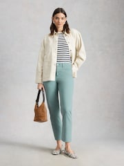 White Stuff Green Blake Straight Crop Jeans - Image 1 of 6