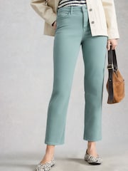 White Stuff Green Blake Straight Crop Jeans - Image 2 of 6
