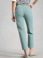 White Stuff Green Blake Straight Crop Jeans - Image 3 of 6