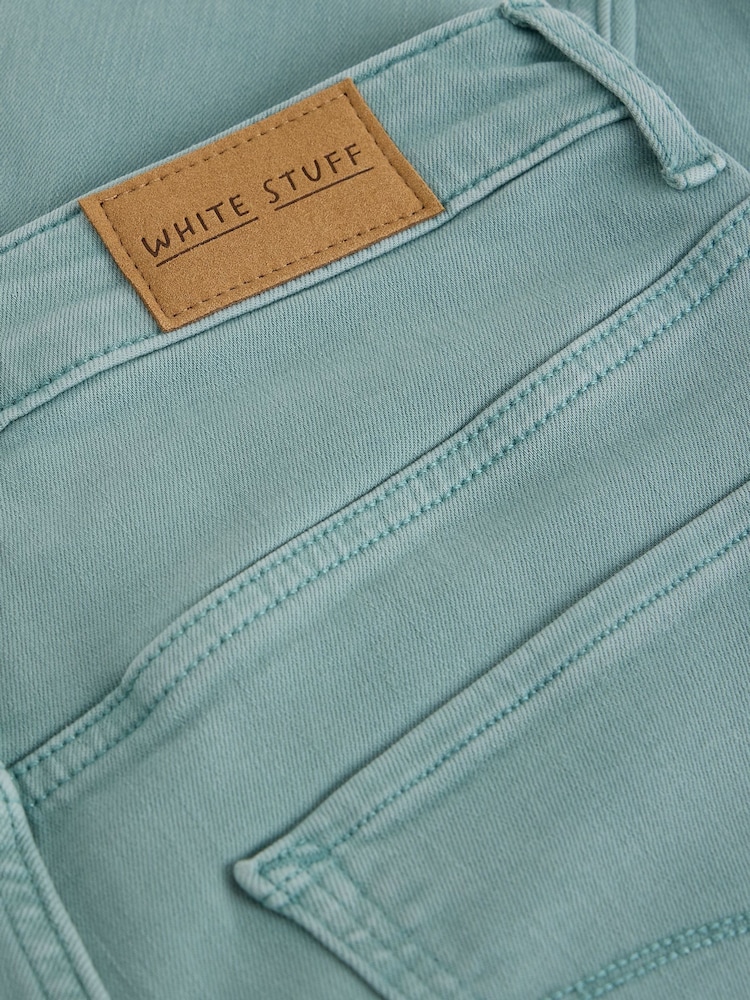 White Stuff Green Blake Straight Crop Jeans - Image 6 of 6