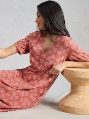 White Stuff Pink Megan Jersey Dress - Image 1 of 6