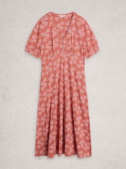 White Stuff Pink Megan Jersey Dress - Image 5 of 6