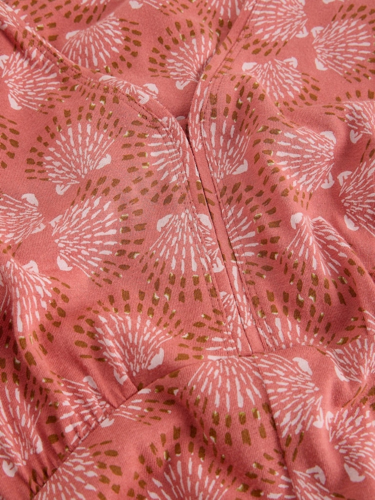 White Stuff Pink Megan Jersey Dress - Image 6 of 6