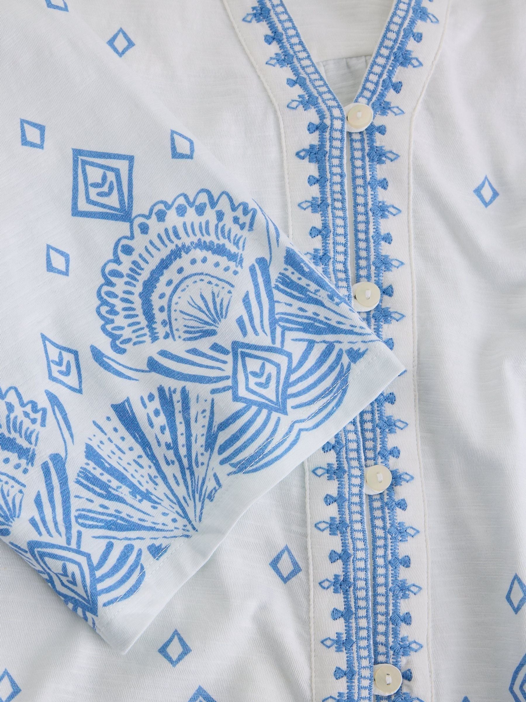 Buy White Stuff Blue Lizzie Border Embroidered Top from Next Canada