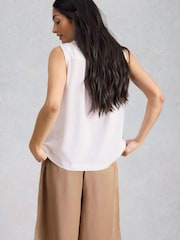 White Stuff White Poppy Linen Blend Top - Image 2 of 6