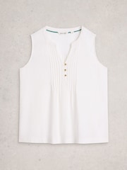 White Stuff White Poppy Linen Blend Top - Image 5 of 6