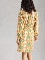 فستان من مزيج كتّان Petra من White Stuff - Image 2 of 6