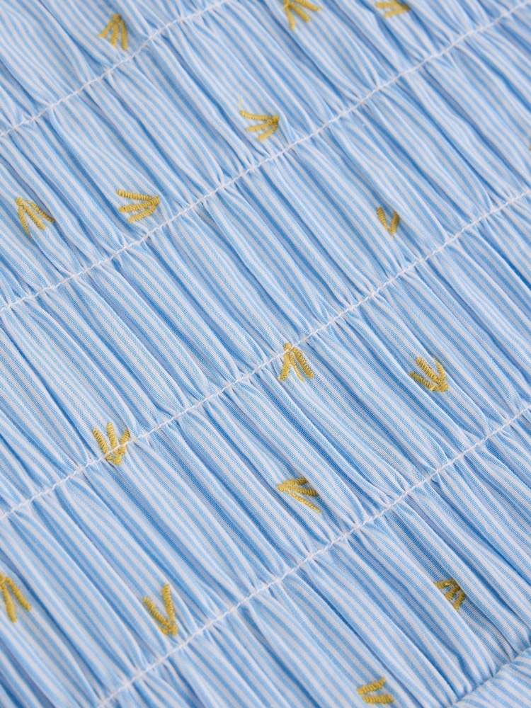 White Stuff Blue Tammie Cotton Shirt - Image 6 of 6