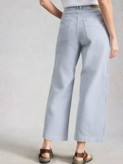 White Stuff Blue Tia Wide Leg Crop Jeans - Image 2 of 6