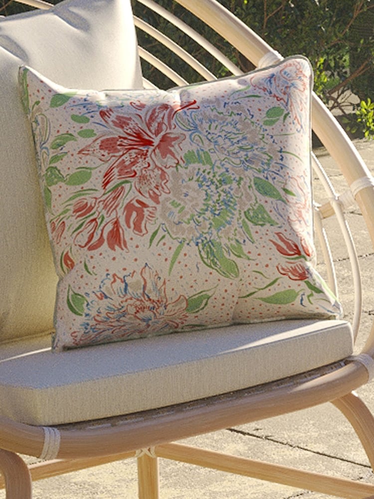 Laura Ashley Cream Lilith Indoor and Outdoor Scatter Cushion - Image 1 of 5