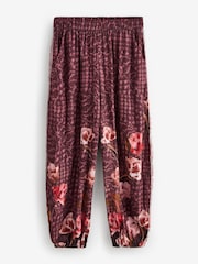 B by Ted Baker Chocolate Brown Floral Viscose Nylon Button Thorugh Pyjamas Set with Lace detail - 圖片 10，共 14