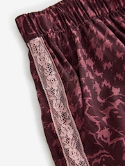 B by Ted Baker Chocolate Brown Floral Viscose Nylon Button Thorugh Pyjamas Set with Lace detail - 圖片 13，共 14
