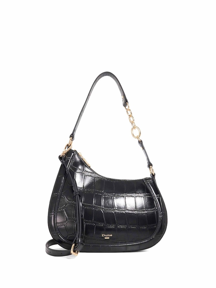 Dune London Black Directional Shoulder Bag - Image 1 of 5 Dune London Black Directional Shoulder Bag - Image 1 of 5