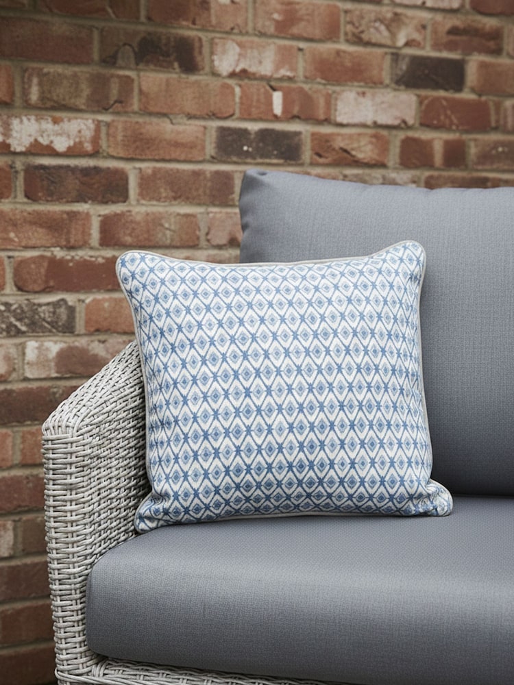 Laura Ashley Blue Sarron Indoor and Outdoor Scatter Cushions - Image 2 of 5 Laura Ashley Blue Sarron Indoor and Outdoor Scatter Cushions - Image 2 of 5
