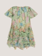 Monsoon Green Baby Nessa Floral Mesh Party Dress - Image 2 of 3