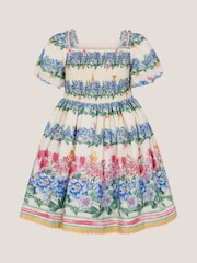 Monsoon Cream Clara Floral Puff Sleeve Dress - Image 2 of 3