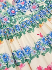 Monsoon Cream Clara Floral Puff Sleeve Dress - Image 3 of 3