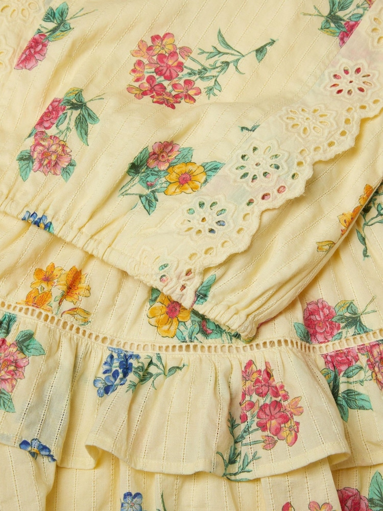 Monsoon Sasha Broderie Floral Top & Skirt Set - Image 4 of 4