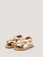 Monsoon Baby Flower Metallic Leather Sandals - Image 1 of 3