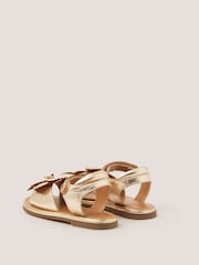 Monsoon Baby Flower Metallic Leather Sandals - Image 2 of 3