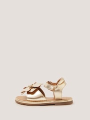 Monsoon Baby Flower Metallic Leather Sandals - Image 3 of 3