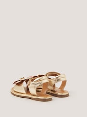 Monsoon ベビーフラワー メタリックレザーサンダル - 画像 4 / 4