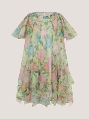 Monsoon Green Nessa Floral Ruffle Swing Dress - Image 1 of 3